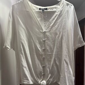 Velvet Heart Cream Button-Up Shirt